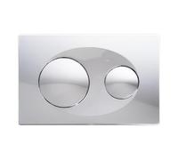 LavaTap - Orbi Dual Flush Plate Gloss Chrome P40-0120-0240, Replacement WC Toilet Flush Plate for Compatible Concealed Cisterns