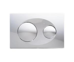 LavaTap - Orbi Dual Flush Plate Gloss Chrome P40-0120-0240, Replacement WC Toilet Flush Plate for Compatible Concealed Cisterns