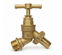 Lavatap Outside Garden Tap 1/2 Inch Brass Bib Tap Hose Tail Wall Mounted Bibtap