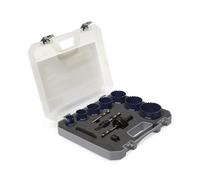 LavaTap - PitBull 12PC Bi-Metal Hole Saw Kit 22-57 mm Plumbers Holesaw Set with Arbors and Case Hole Cutter Set for Wood Metal Plastic PVC Professional Plumbers Tools Drill Bit Set