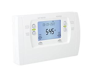 LavaTap Pro Controls 7 Day 2 Channel Heating Programmer Direct Replacement for Honeywell ST9400C Heating Hot Water Control Compatible with Honeywell ST699 ST799 ST7100, White