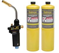 LavaTap Salvus Blow Torch Kit + 2 MAPP Gas - Turbo Plumbers Torch