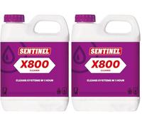 LavaTap - Sentinel X800 Central Heating Cleaner - 1 Litre Sludge Remover for Radiators and Boilers, Rapid 1H Radiator Cleaner, Power Flush Alternative & Restores Heating Efficiency (Pack of 2)