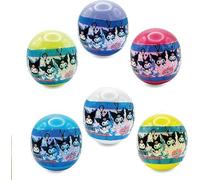 Lavatelli - 6.5cm Kuromi Capsules Set 6 Pieces Party Favors Birthday Kids Keychain Assorted 6cm Kawaii Gadgets for Girl Gift Surprise Capsule Toys, multi-coloured, 6cm