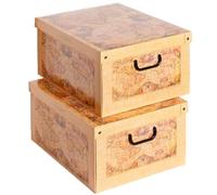 Lavatelli Baulotto Marco Polo, decorative storage box, cardboard storage boxes with lids, storage boxes with lids and handles, clothes storage, toy storage, box storage, 2 boxes