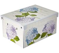 LAVATELLI Collection Ortensie Hydrangeas, Decorative, Cardboard lids and Handles, Clothes, Toy Box, Storage Baskets, Small
