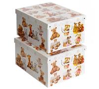 Lavatelli Collection Peluches, decorative storage box, cardboard storage boxes with lids, storage boxes with lids and handles, clothes storage, toy storage, box storage, 2 boxes