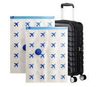 Lavatelli - Set of 6 Vacuum Bags 40 x 60 cm,No Pump Storage, for Travel and Home, Space-Saving Bags Compatible with Trolley Hand Luggage 55 x 40 x 20 cm, Universal Valve, Season Change
