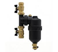 LavaTherm Black 22mm Magnetic Filter - High Performance Central Heating Sludge Remover & System Protector for Domestic Boilers - Compact Reinforced Nylon Design - High-Strength Magnet & Fitting Kit