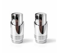 LavaTherm - Thermostatic Radiator Valve TRV Head M30 x 1.5 Chrome - Replacement Radiator Thermostat Head for Temperature Control Heating Valve - 2 PK