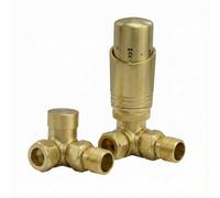 Lavatherm Trv Brushed Brass Thermostatic Radiator Valves Corner