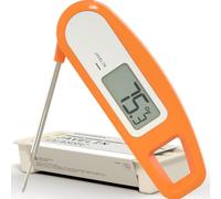 Lavatools PT12 Javelin Ultra Fast Digital Instant Read Meat Thermometer for Grill and Cooking, 2.75" Probe, Compact Foldable Design, Large Display, Splash Resistant - Tangerine