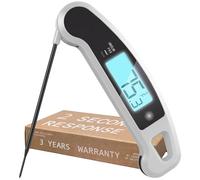 Lavatools PX1D Javelin PRO Duo Ultra Fast Professional Digital Instant Read Meat Thermometer for Grill and Cooking, 110cm Probe, Auto-Rotating Backlit Display, Splash Resistant - Panda