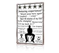 Lavatory Metal Tin Sign Would Poop Here Again Sign For Indoor Outhouse Bathroom Door Wall Funny Five Star Rating Bathroom 8 x 12 Inch