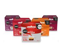 Lavazza, 5 Variety Pack, A Modo Mio, Coffee Capsules, Compostable, 5 packs of 16 Coffee Pods (80 Coffee Capsules)