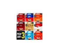 Lavazza A Modo Mio Coffee Pods PICK ANY 3 from 5 Flavours Inc Crema e Gusto Classico Delizioso Intenso Passionale and Rossa Total 3 Pack 108 Capsule