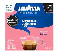 Lavazza A Modo Mio Crema e Gusto Dolce Coffee Capsules, Maxi Pack - Total 36 Pods