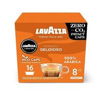 Lavazza, A Modo Mio Espresso Delizioso, Coffee Capsules, 100% Arabica, Sweet Taste, Intensity 8/13, Medium Roasting, Compostable, 1 Pack of 16 Coffee Pods