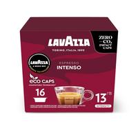 Lavazza, A Modo Mio Espresso Intenso, Coffee Capsules, Arabica and Robusta, Spicy Notes, Intensity 13/13, Medium-Dark Roasting, Compostable, 16 packs