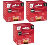 Lavazza A Modo Mio Espresso Passionale Coffee Pods x36 (Pack of 3, Total 108 Capsules) - Dark Roast with Caramel & Chocolate Notes