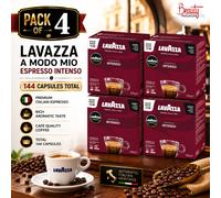 Lavazza A Modo Mio Intenso Coffee Capsules 144 Pack Espresso Pods 4 x 36 Capsule