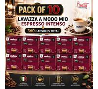 Lavazza A Modo Mio Intenso Coffee Capsules 360 Pack Espresso Pods 10x 36 Capsule