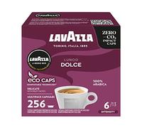 Lavazza A Modo Mio Lungo Dolce, 256 Coffee Capsules, with Aromatic Notes of Dried Fruits, for a Sweet Espresso, 100% Arabica, Intensity 6/13, Medium Roasting, 16 Packs of 16 Coffee Pods