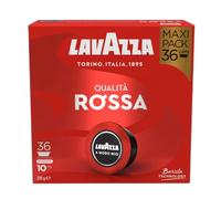 Lavazza, A Modo Mio Qualità Rossa, Coffee Capsules, Arabica and Robusta, Full and Sustained Taste, Intensity 10/13, Medium Roasting, Perfect for a 40ml Espresso, Compostable, 36 Espresso Pods