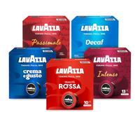 Lavazza A Modo Mio, Variety Pack, 180 Coffee Capsules, Qualità Rossa, Crema e Gusto, Dek Cremoso, Passionale and Intenso, 5 Packs of 36 Capsules
