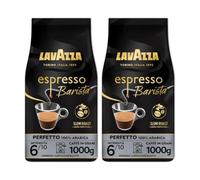 Lavazza Barista Perfetto, Arabica and Robusta Drum Roast Coffee Beans, 2 Packs of 1kg