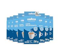 Lavazza, Caffè Decaffeinato, Ground Coffee, 8 Packs of 250 g, Ideal for Moka Pot, Filter Machine and French Press, Aromatic Notes of Dried Fruits, Arabica and Robusta, Intensity 3/10, Medium Roasting
