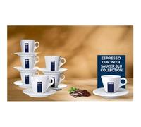 Lavazza Blu Collection Cappuccino Cup, Set of 6, Coffee Cup, Porcelain, White, 165ml