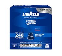 Lavazza, Classic cream and flavour, 240 aluminium capsules compatible with original Nespresso* machines, notes of spices, chocolate and wood, arabica and robust, intensity 12/13, roast