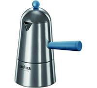 Lavazza Coffee Maker Carmencita 1 Cup in Shiny Aluminum Pop Blue