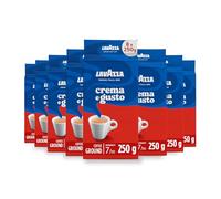 Lavazza, Crema e Gusto Classico, 8 x 250g Ground Coffee | Intensity 7/10, with Spicy Notes, Arabica and Robusta, Dark Roasting