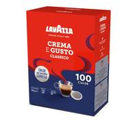 Lavazza, Crema e Gusto Classico Espresso, Arabica and Robusta Coffee with Notes of Wood and Tobacco, Intensity 8/10, Dark Roasting, 100 Pods