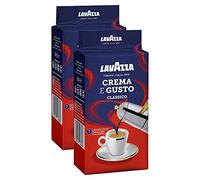 Lavazza Crema e Gusto Classico Ground Coffee | 7/10 Intensity | 250g (Pack of 2) - Arabica and Robusta Blend