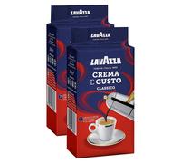 Lavazza Crema e Gusto Classico Ground Coffee | 7/10 Intensity | 250g (Pack of 2) - Arabica and Robusta Blend