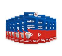 Lavazza Crema e Gusto Classico Ground Coffee, Dark Roast, 250g Each, 10-Pack - Ideal for Moka and Filter