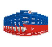 Lavazza Crema e Gusto Classico Ground Coffee, Dark Roast, 250g Each, 12-Pack - Ideal for Moka and Filter