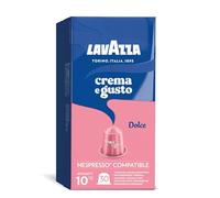 Lavazza, Crema e Gusto Dolce, 30 Aluminium Coffee Capsules Compatible with Nespresso Machines, with Dried Fruit Notes, Arabica and Robusta, Intensity 10, Medium Roasting