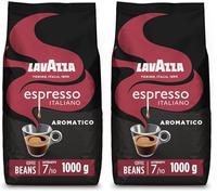 Lavazza Espresso Aromatico, Arabica and Robusta Light Roast Coffee Beans, 1 kg Pack (Pack of 2)