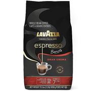 Lavazza, Espresso Barista Gran Crema, Drum Roasted Coffee Beans, 2 x 1 kg | Intensity 7/10, with Notes of Dried Fruit and Flowers, Arabica and Robusta, Light Drum Roasting, Ideal for Moka Pots