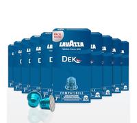 Lavazza Espresso Decaffeinated Arabica and Robust Aluminium Capsules Compatible with Nespresso Original Machines, 10 Boxes of 10 Capsules
