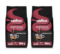 Lavazza Espresso Aromatico, Arabica and Robusta Light Roast Coffee Beans, 1 kg Pack x2