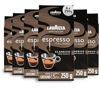 Lavazza, Espresso Italiano Classico, Ground Coffee, 6 x 250g | Intensity 5/10, with Flowery and Fruity Notes, 100% Arabica, Light Roasting, Ideal for Moka Pot or Filtered Coffee