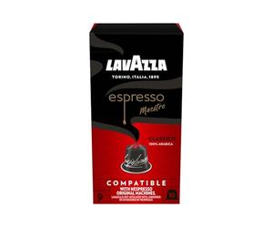 Lavazza Espresso Maestro Classico, 100% Arabic, Medium Dark Tuest, Aluminium Capsules Compatible with Nespresso Original, 10 Capsules