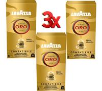 Lavazza Espresso Qualita Oro 100% Arabica Coffee Pods/Capsules 3 Packs (30 Pods)