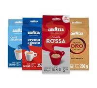 Lavazza Ground Coffee - Oro, Rossa, Crema Gusto & Dek (Decaf) - 4 Pack