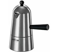 Lavazza ILSA Carmencita Classic Aluminium Espresso Maker with Black Handle and Button - 6 Cups